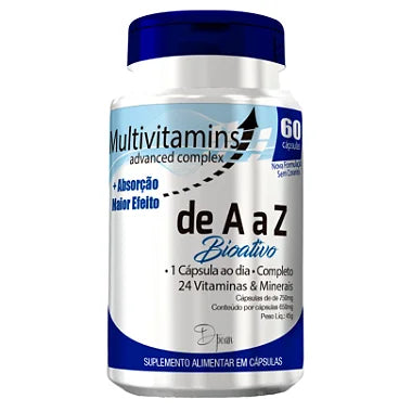Multivitamins - Complexo Vitamínico de A a Z - 60 Cápsulas - GLH3HJZ7H